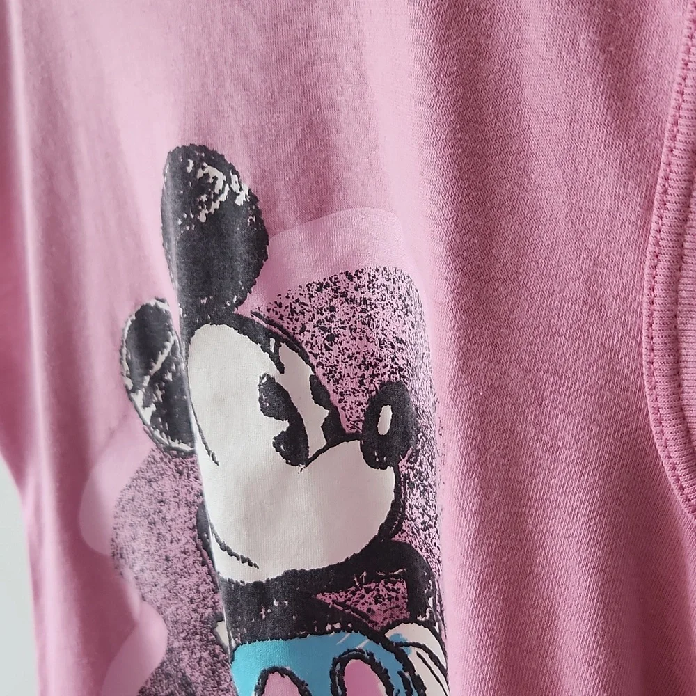 Vintage 1980’s Original Disney Mickey Mouse Pink Tank Top Shirt Women’s Medium - Picture 7 of 8